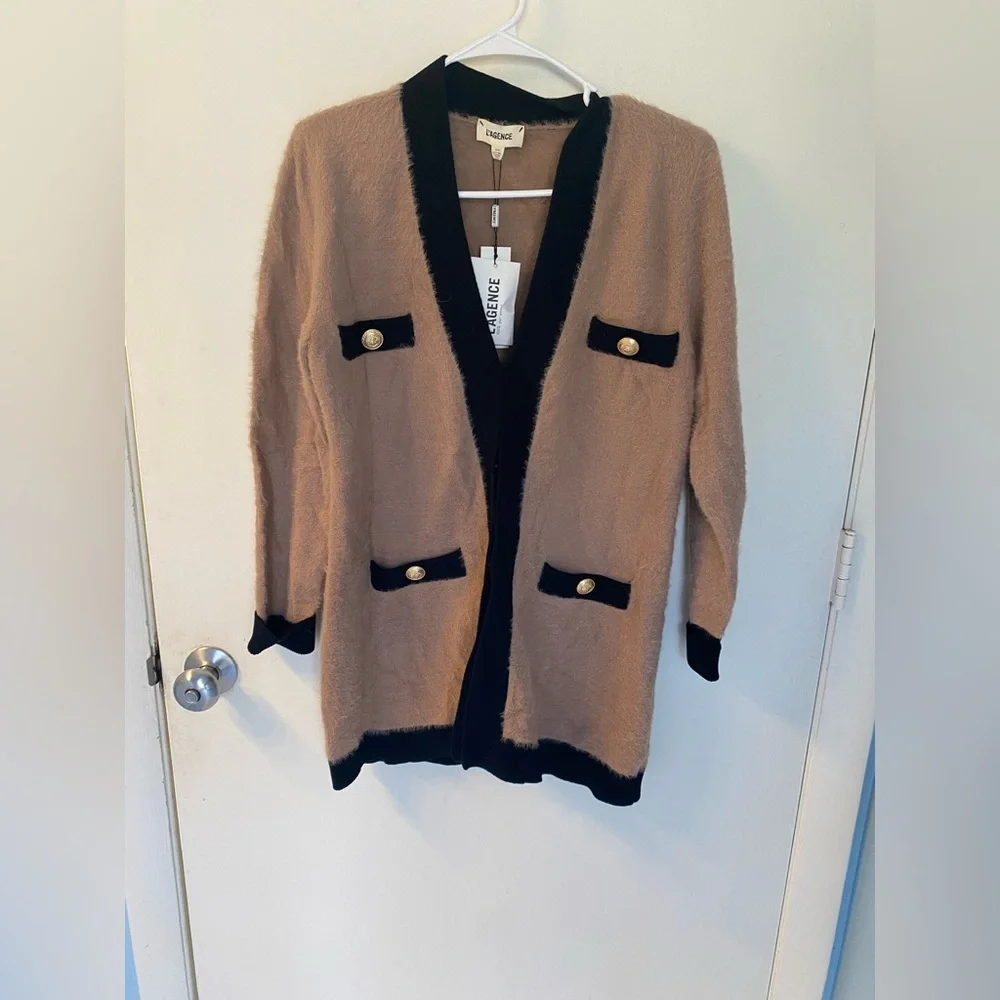 NWT L’Agence Elin Four Pocket Cardigan Size S - Picture 2 of 10